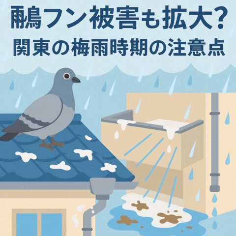 雨が増えると鳩フン被害も拡大？ 関東の梅雨時期の注意点