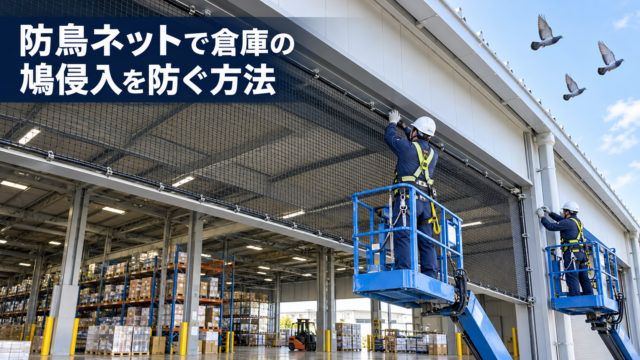 防鳥ネットで倉庫の鳩侵入を防ぐ方法｜設置場所・費用・施工事例